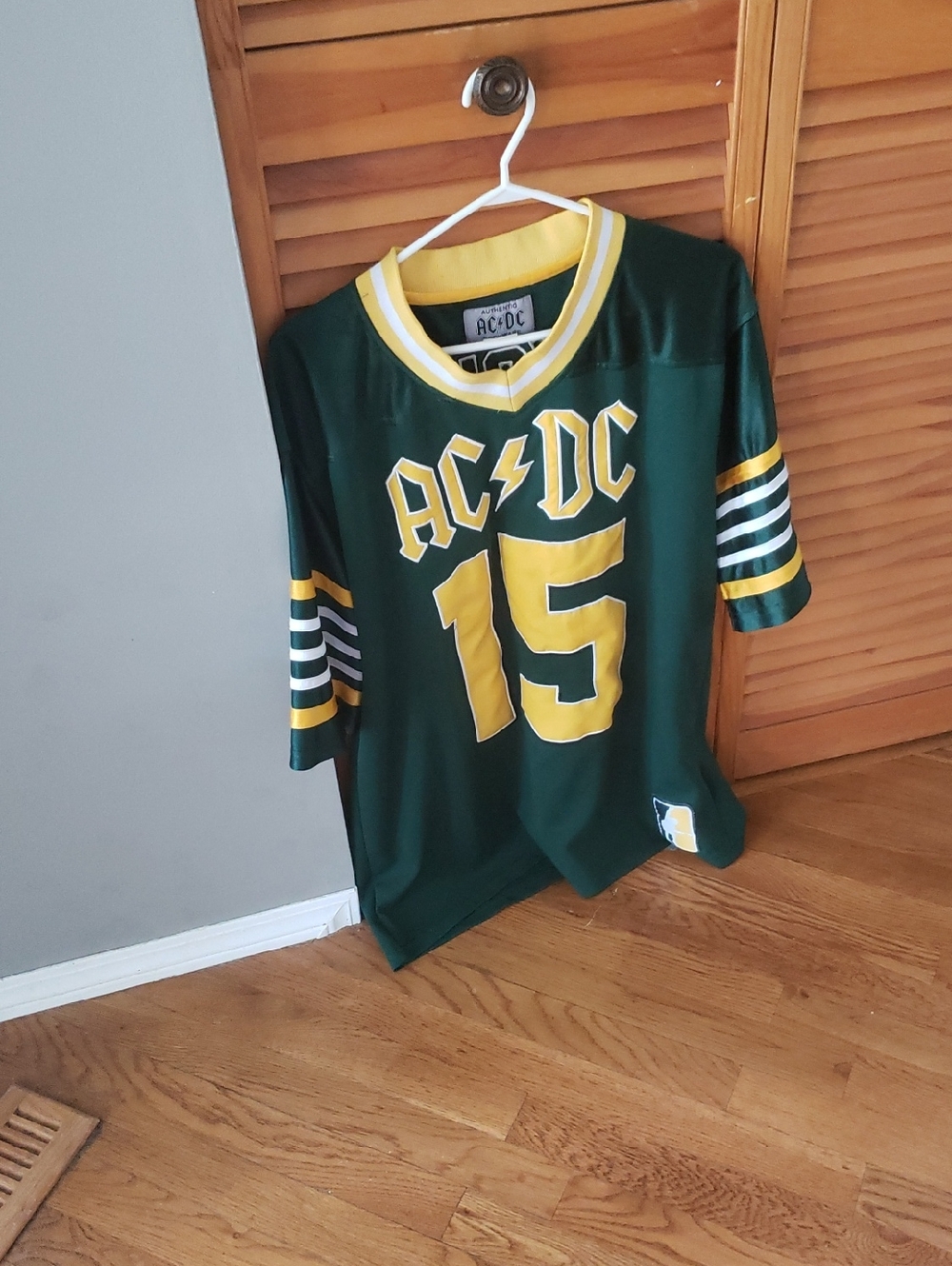 AC/DC Dark Green & Yellow Football-Style Jersey